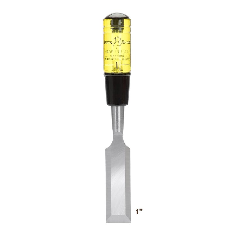 Buck Bros. Buck Brothers 120106BC 1 Inch Wood Chisel Made in USA, For Paring and Finishing Cuts in Carpentry and Woodworking, Tempered Tool Steel Blade, Mallet-Safe Handle - Image 1